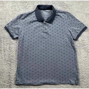 Banana Republic Men's Organic Cotton Elephant Print Polo Shirt Size Medium